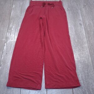Athleta Balance Printed Pant Women Size Medium Red Wide Leg Lounge Yoga
